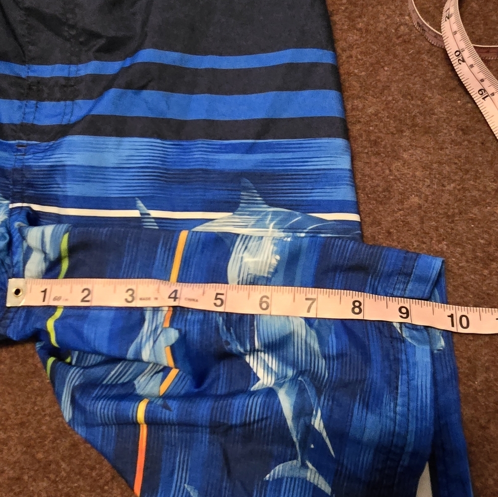 ZeroXposur Boy's Shark Swim Trunks Size Large 14/16 Built In Underwear - Picture 8 of 9
